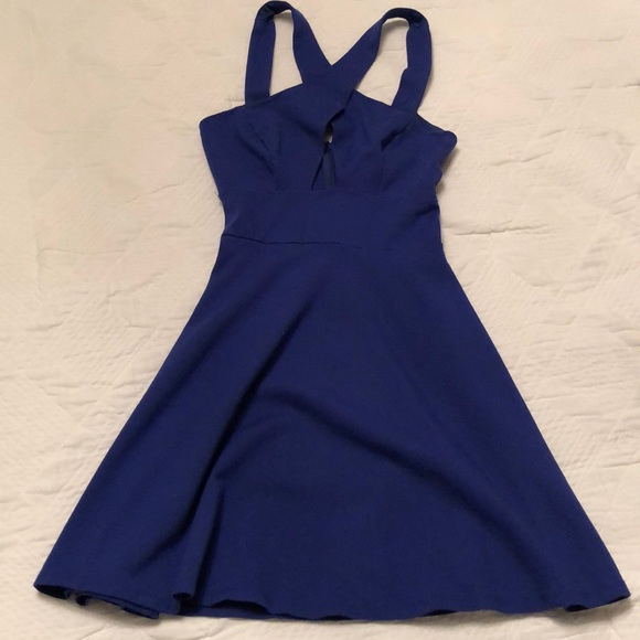 Lulu’s “Cross Over” Royal Blue Dress - Picture 3 of 5